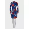 Wrap print dress
