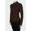 Wool jacket with beads