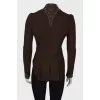 Wool jacket with beads