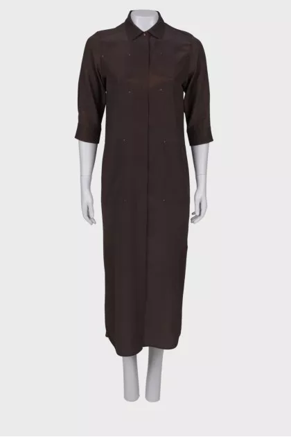 Iridescent silk dress
