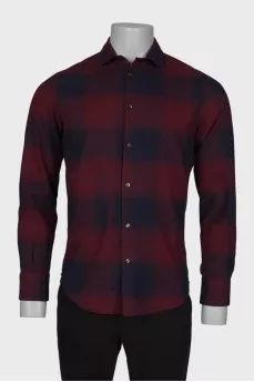 Men's red plaid shirt