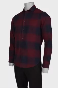 Men's red plaid shirt