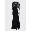 Evening dress with lace and beads