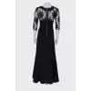 Evening dress with lace and beads