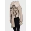 Short jacket with fur