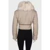 Short jacket with fur