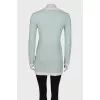 Mint double-breasted cardigan
