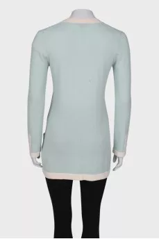 Mint double-breasted cardigan