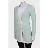 Mint double-breasted cardigan