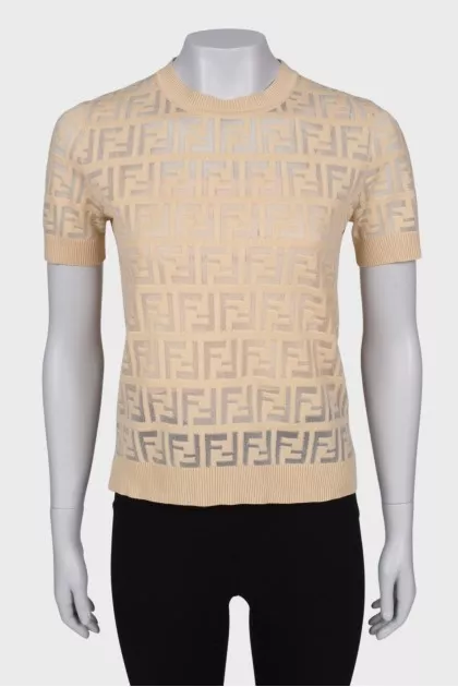 T-shirt with lurex and top
