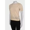 T-shirt with lurex and top
