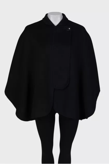 Wool and cashmere poncho