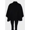 Wool and cashmere poncho