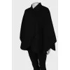 Wool and cashmere poncho