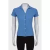 Blue Button Down Top