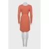 Knitted dress with belt