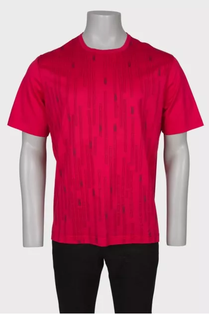 Men's red printed t-shirt