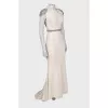 Evening dress with open back and rhinestones