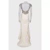 Evening dress with open back and rhinestones