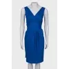 Blue dress with belt