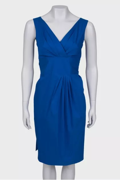 Blue dress with belt