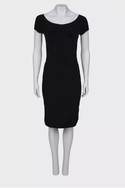 Black dress with rhinestones
