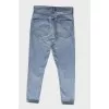 Light blue distressed jeans