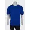 Men's blue crew-neck T-shirt