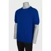 Men's blue crew-neck T-shirt