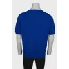 Men's blue crew-neck T-shirt