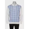 Men's plaid polo jumper