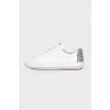 White glitter heel sneakers