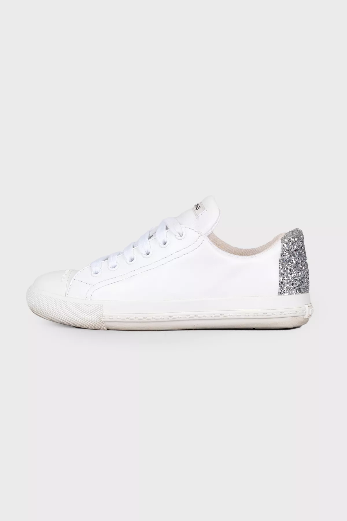 Miu Miu Білі кеди з блискучим задником 88966397, розмір 35
