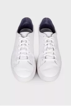 Men's white leather sneakers