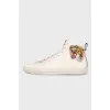 Leather sneakers with "tiger" application