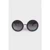 Rhinestone Round Sunglasses