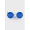 Sunglasses with blue lenses