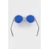 Sunglasses with blue lenses