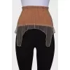 Beige corset with rhinestones