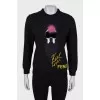 Sweatshirt with branded logo and appliqué