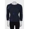 Wool sweater with embroidery