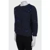 Wool sweater with embroidery