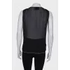 Sleeveless translucent blouse