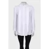 White blouse with openwork collar