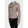 Gray leather jacket