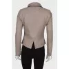 Gray leather jacket