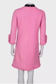 Pink dress with embellished collar