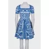 Blue dress with abstract print