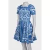 Blue dress with abstract print
