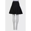 Black textured skirt with tag
